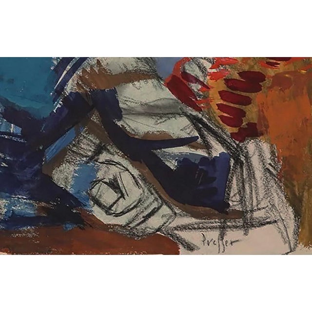 Josef Presser Polish/American 1907-1967 Three Seated Figures gouache, mixed media 11 x 14.75 in. Signed Provenance -...