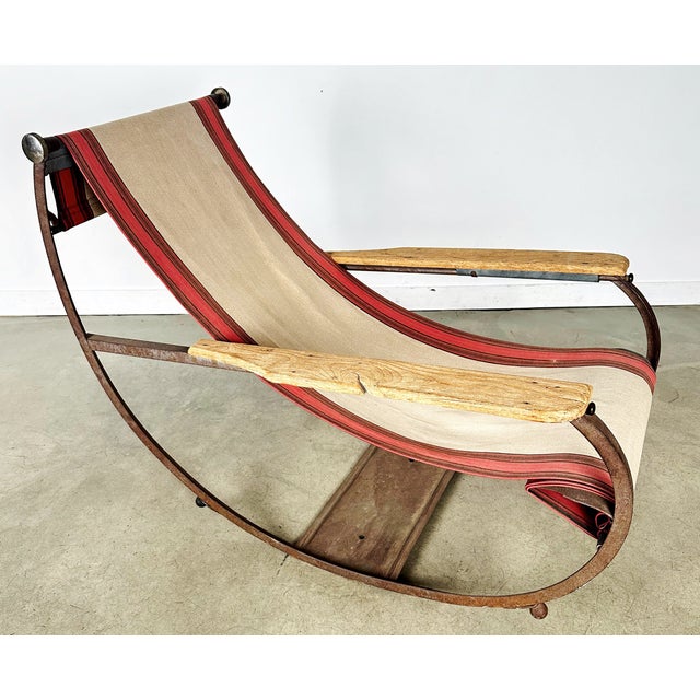 Rocking Chaise Longue, 1930s For Sale - Image 4 of 8