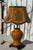 1940s Eggyolk Chinese &Terracotta Color Lamp With Custom Floral With Hand Painted Parchment Shade For Sale - Image 18 of 18