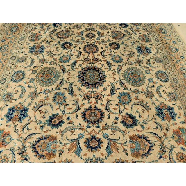 Distressed Vintage Persian Kashan Rug. 10'x 13'4" For Sale - Image 4 of 17