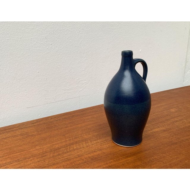 Blue Vintage German Ceramic Jug by Pino Horst Pint for Satemin Pottery For Sale - Image 8 of 18
