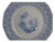 This dinner plate is a stunning example of Victorian-era transferware, featuring a scenic design in blue. Produced by...