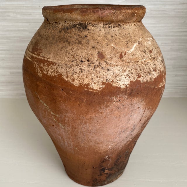 Antique Rustic Terra-Cotta Turkish Vessel Pot For Sale - Image 4 of 12