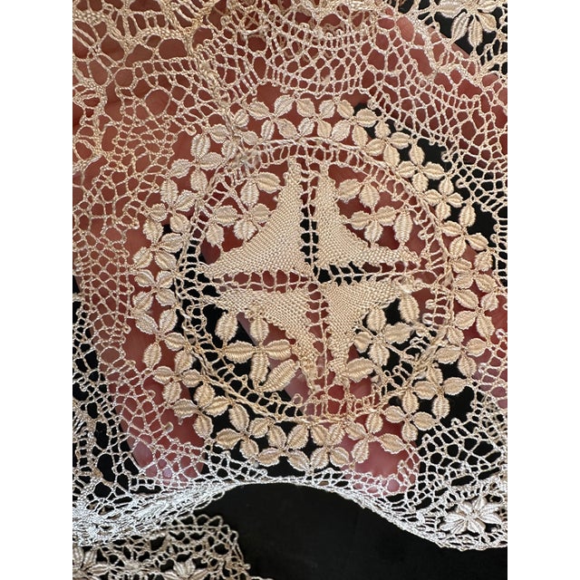 Antique Victorian Lace Doily Table Mat Cocktail Napkins - Set of 5 For Sale - Image 13 of 16