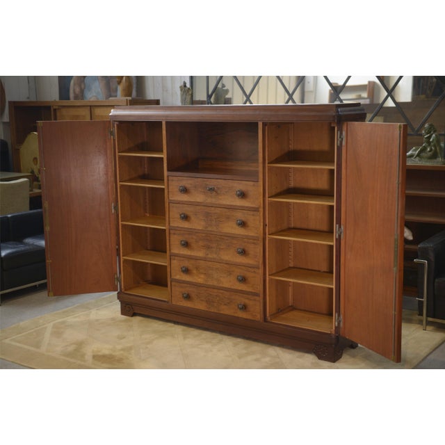1930s Art Deco Walnut Wardrobe by Louis Majorelle, 1930s For Sale - Image 5 of 14