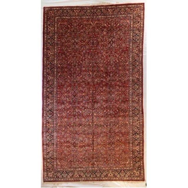 1950's Vintage Persian Kazvin Palace Rug For Sale - Image 10 of 10