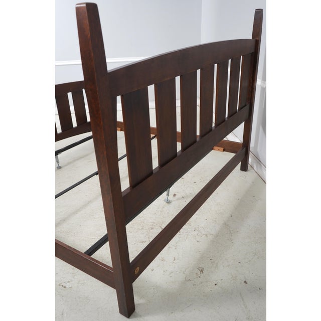 Stickley Mission Oak Harvey Ellis King Size Bed For Sale - Image 12 of 16