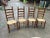 1970s Vintage Collection of Ladder-Back Chairs- Set of 4 For Sale - Image 9 of 12