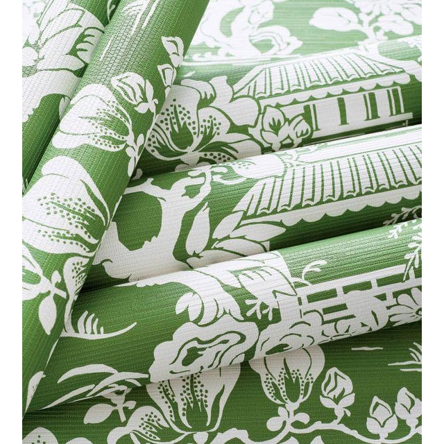 Japanese Garden Wallpaper - Green | Chairish