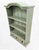 Vintage Rustic French Country Pale Green 3 Drawer Arched Distressed Wall Cabinet Shelving Unit For Sale - Image 13 of 13
