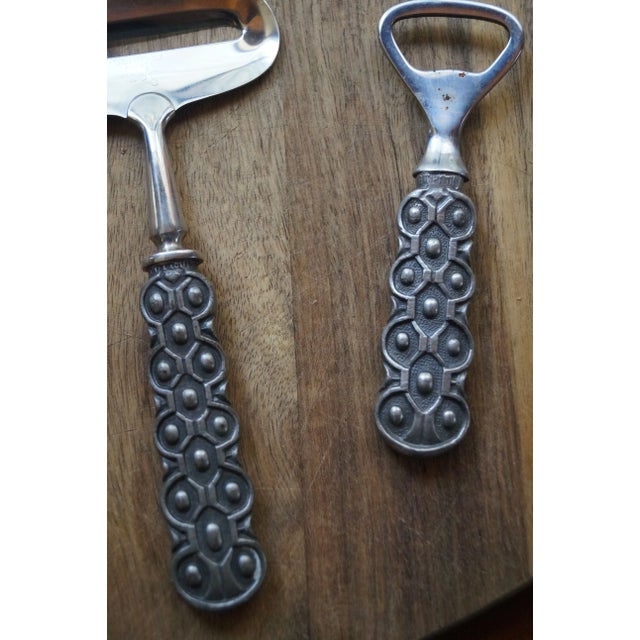 Brutalist 1960s Mid Century Spar David Andersen Brutalist Cheese Slicer & Bottle Opener - Set of 2 For Sale - Image 3 of 5