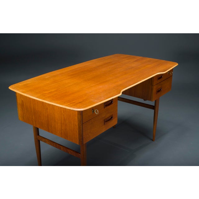 Mid-Century Teak Desk attributed to Musterring, 1960s For Sale - Image 9 of 16