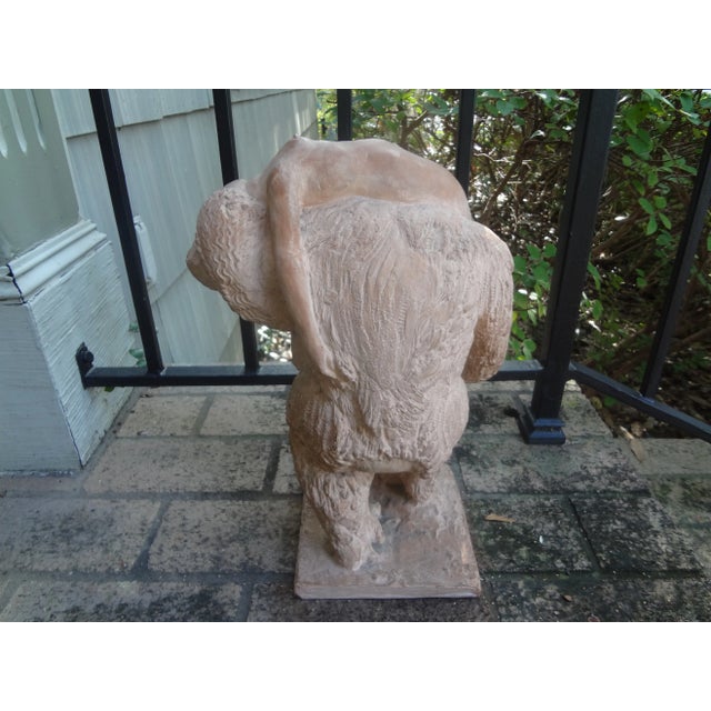 French Terracotta Sculpture Depicting King Kong For Sale - Image 10 of 13