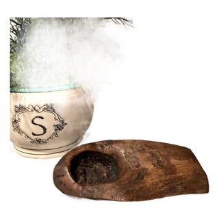 Rustic Hand Carved Wooden Decor For Sale