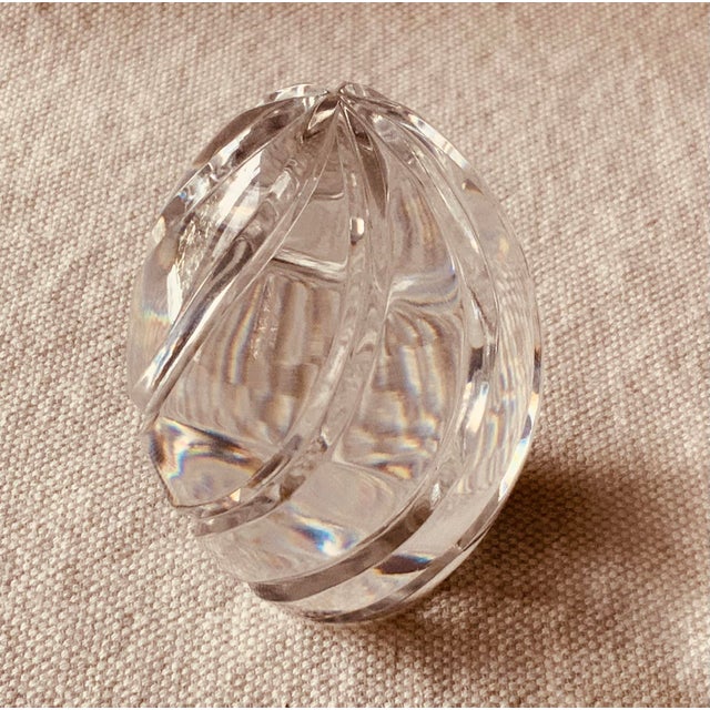 Glass 1960s French Crystal MidCentury Paperweight For Sale - Image 7 of 8