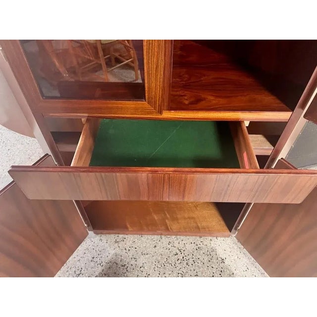 Brown Danish Mid Century Modern Teak Corner Bookcase / China Cabinet by Skovby, Made in Denmark Circa 1970s For Sale - Image 8 of 10