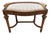 Antique Irish Carved Dressing Table Stool With Upholstered Seat For Sale