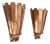 Vintage Theatre Wall Lights in Copper in the style of Gio Ponti, Italy, 1950s, Set of 2 For Sale