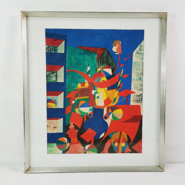 Bent Karl Jacobsen, Surrealist Composition, 1970s, Mixed Media on Paper For Sale - Image 16 of 17