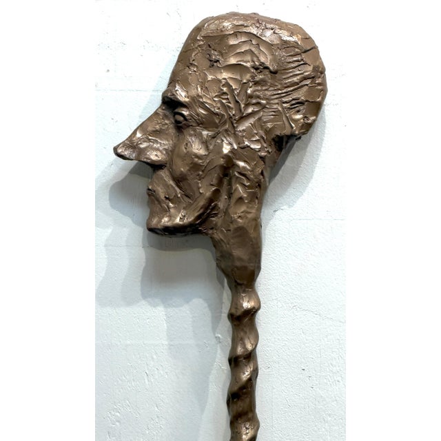 Giacometti School Bronze Male Figural Totem Sculpture, Museum Mounted, 20th C For Sale - Image 15 of 15