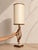 Wood 1960s Mid-Century Modern Sculptural Walnut & Brass Table Lamps, Pair For Sale - Image 7 of 8