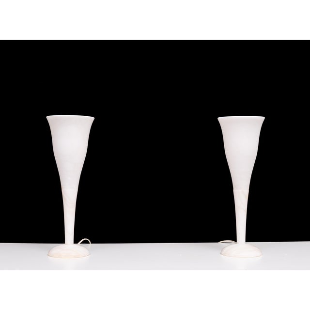 Alabaster Table Lamps by A Pegasam, 1970s, Set of 2 For Sale - Image 12 of 12