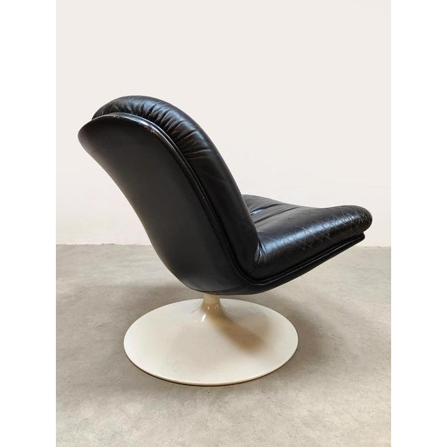 Black Vintage Model 504 Swivel Lounge Chairs by Geoffrey Harcourt for Artifort, 1960s, Set of 5 For Sale - Image 8 of 8
