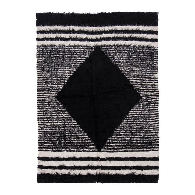 Decorative Vintage Blanket Kilim Rug - 4`2" X 5`7" For Sale