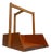 Vintage Japanese Wooden Chiritori Dustpan with Copper Rim, 1960s For Sale