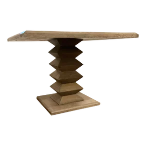 Currey and Company Modern Taupe Wood Sagan Dining Table