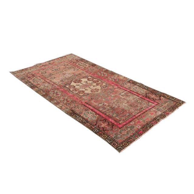 Shabby Chic Vintage Handmade Scatter Wool Rug For Sale - Image 10 of 13