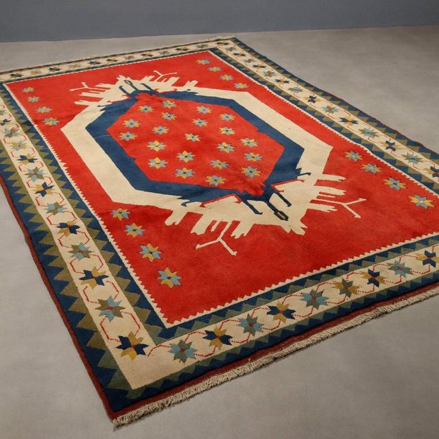 Vintage Turkish Kars Rug For Sale - Image 9 of 9