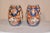 Pair of 19th century Imari vases in an unusual cylindrical shape. Their are two cartouches on each vase depicting a bird...
