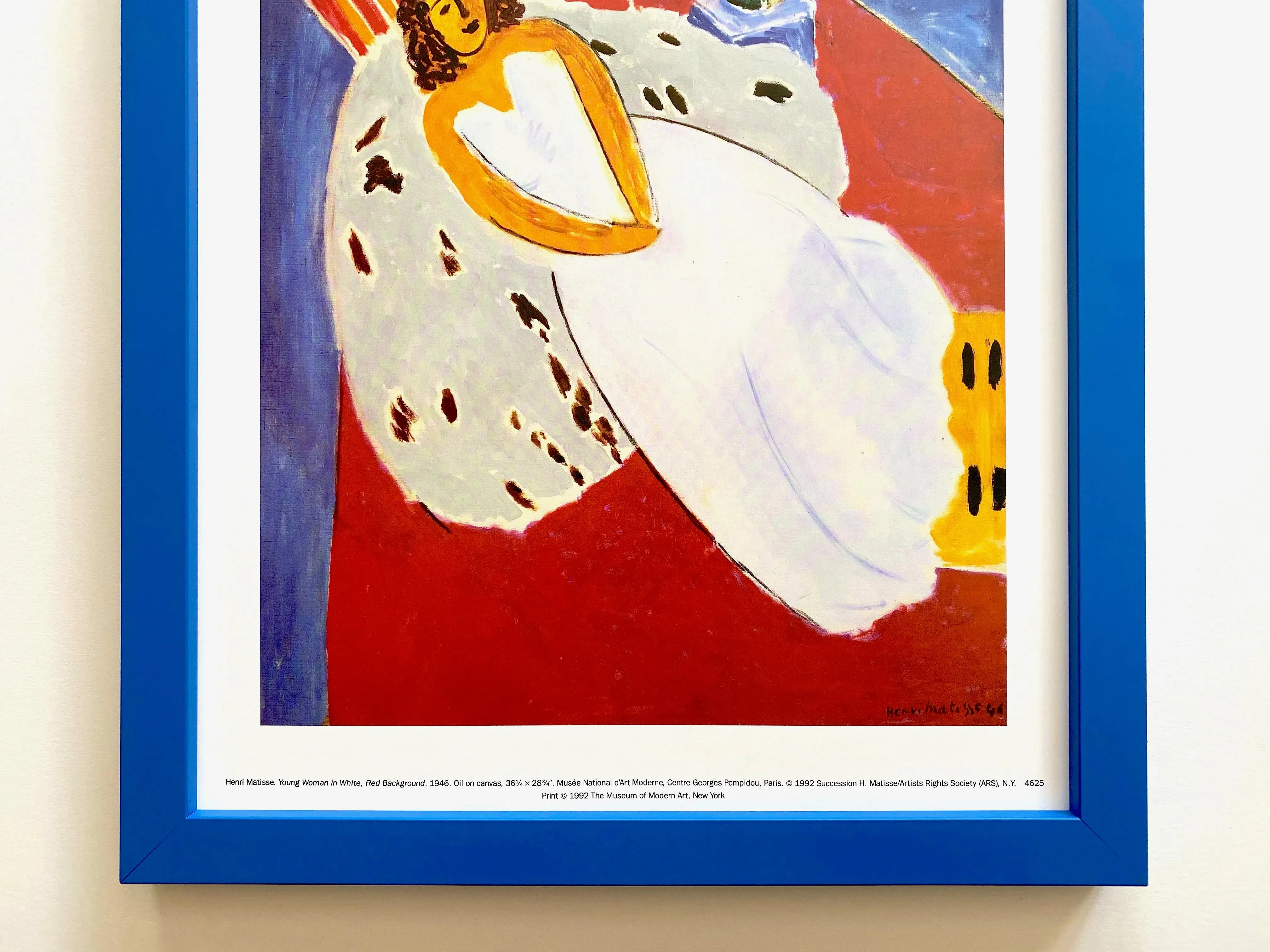 Henri Matisse、JEUNE FEMME、海外版超希少レゾネ、新品額付 Henri Matisse Vintage 1992 Museum of Modern Art Framed Lithograph