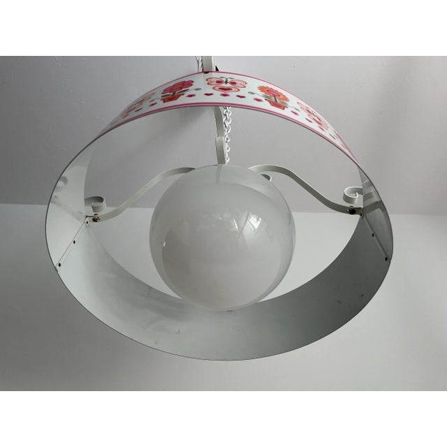 Children's 1970s Enameled Pendant Light For Sale - Image 3 of 11