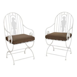 Wrought Iron Bird Armchairs, 1960s, Set of 2 For Sale