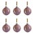 Solid Luster 3.25" Pink Glass Ball Ornaments, Set of 6 For Sale