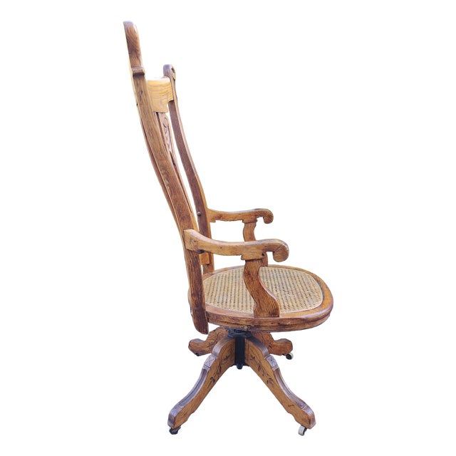 Antique Victorian Rolling Swivel Desk Armchair Chairish