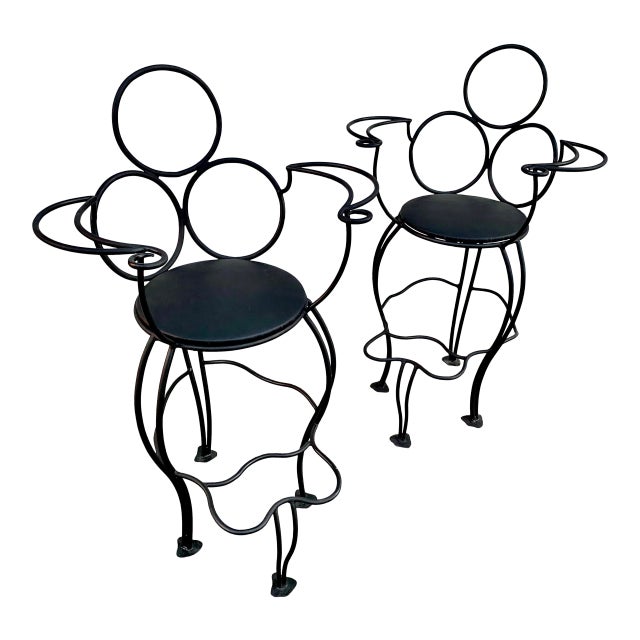 Iron Loop Throne Barstools For Sale