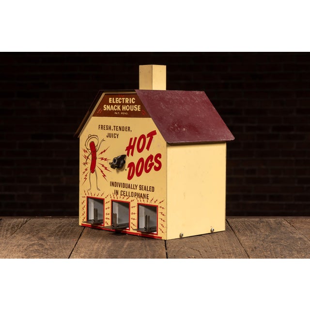 American Vintage "Electric Snack House" Hot Dog Warmer Display For Sale - Image 3 of 10