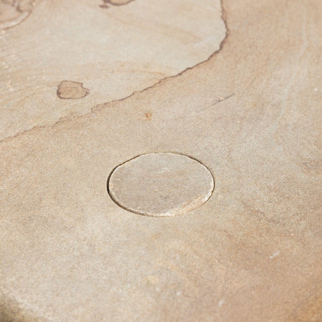 Golden Stone Tables with Interlocking Legs, 1970s, Set of 3 For Sale - Image 17 of 18