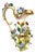 Meissen Applied Floral Porcelain Perfume Ewer Original Stopper, Germany, 1875 For Sale