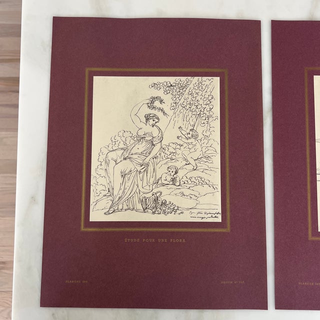 1950s Vintage French 1953 Neoclassical Style Louis David Prints - Series of 3 For Sale - Image 5 of 9