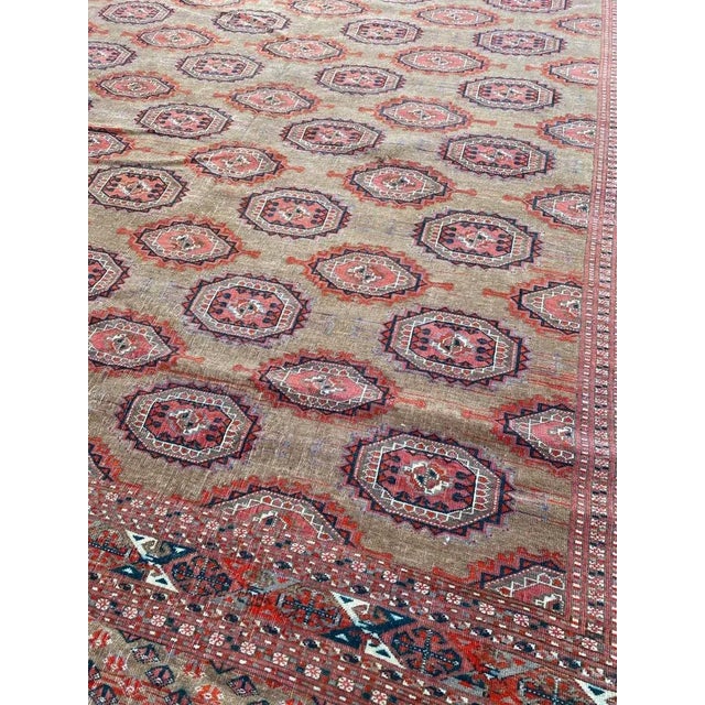 Fine Antique Large Turkmen Rug For Sale - Image 11 of 18