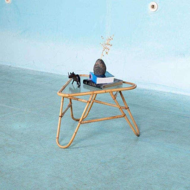 Compact rattan coffee table from the sixties — a playful addition that combines perfectly with midcentury, Japandi or...