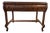 Early 20th Century Figured Oak Two-Drawer Writing Table With Stretcher Base Circa 1920 For Sale