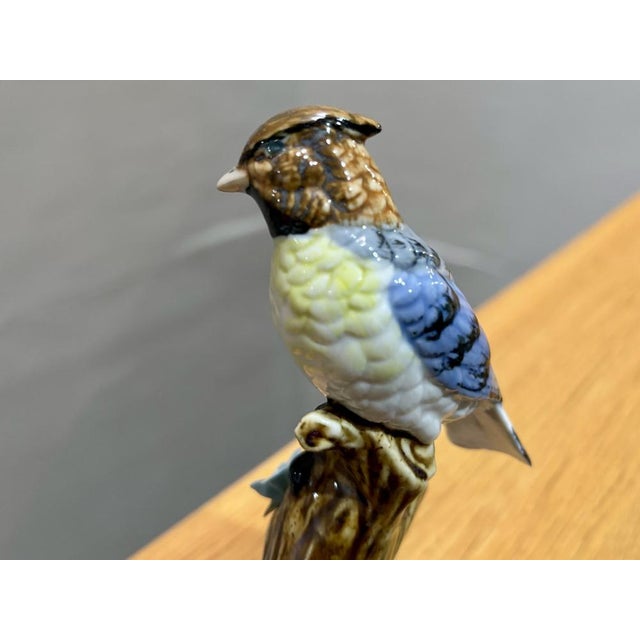 Beige Birds Singing on Flowering Branch, 1950s For Sale - Image 8 of 13