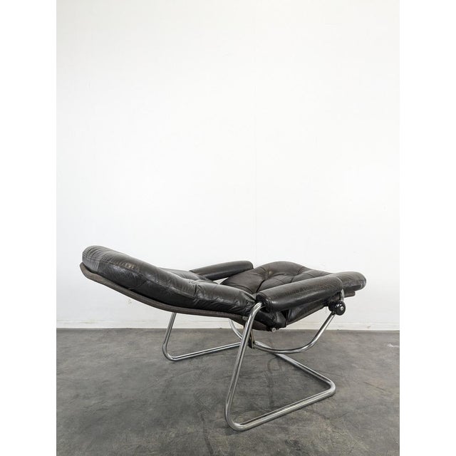 Animal Skin Leather Lounge Chair from Stressless, 1970s For Sale - Image 7 of 8