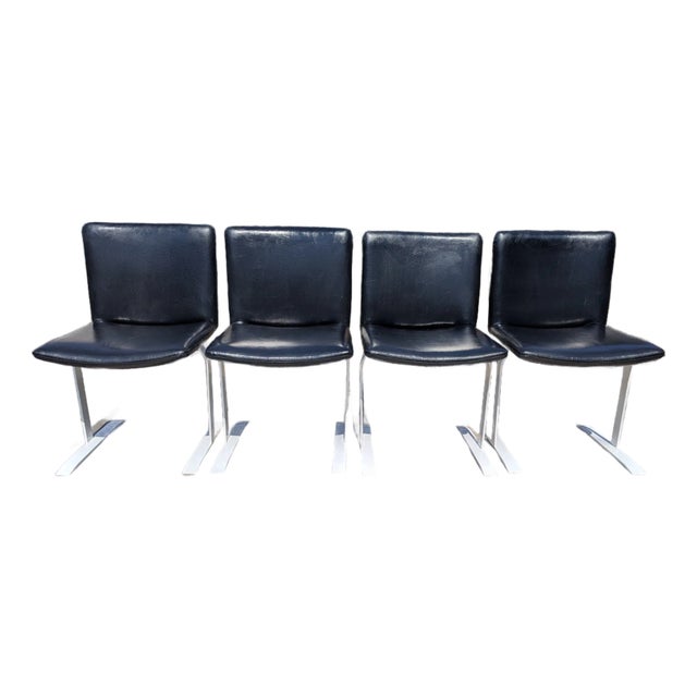1970s Attributed to Giovanni Offredi for Saporiti Italia Dining Chairs Set of 4 For Sale