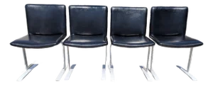 1970s Attributed to Giovanni Offredi for Saporiti Italia Dining Chairs Set of 4